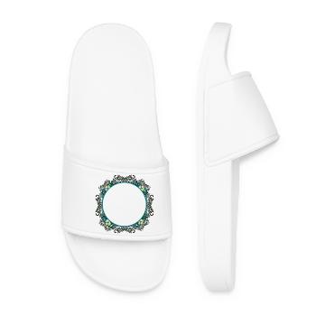 Cadre Art Nouveau en verre transparent - Claquettes Femme - blanc - Devant