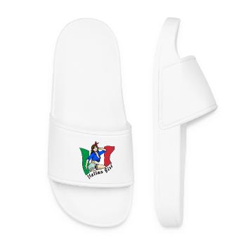 Design de drapeau italien pour fille - Claquettes Femme - blanc - Devant