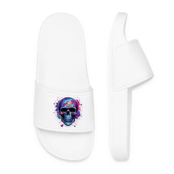 Psyche Skull Nebula - Women’s Pool Sliders - white - Front