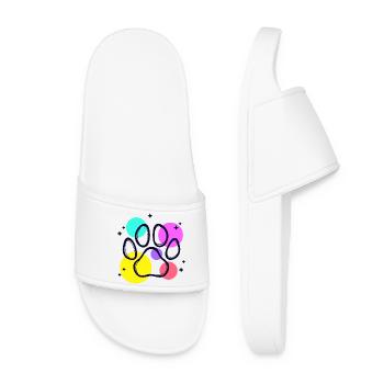 Animaux domestiques, Chien, Animal préféré, Chat, Jouet en peluche - Claquettes Femme - blanc - Devant