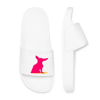 Chihuahua Dogs PINK - Women’s Pool Sliders - white - Front