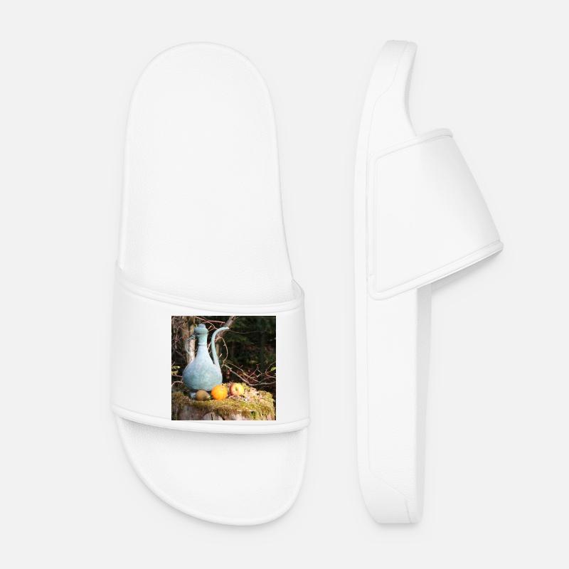 Copper pot in the Black Forest - Women’s Pool Sliders - white