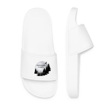 Moon. Sometimes quiet is violent - Women’s Pool Sliders - white - Front