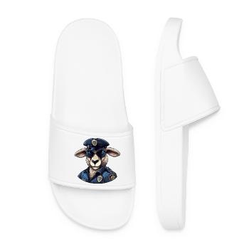 Policier mouton - Claquettes Femme - blanc - Devant