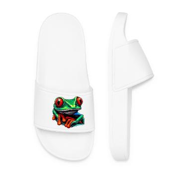 Red-eyed tree frog - Women’s Pool Sliders - white - Front