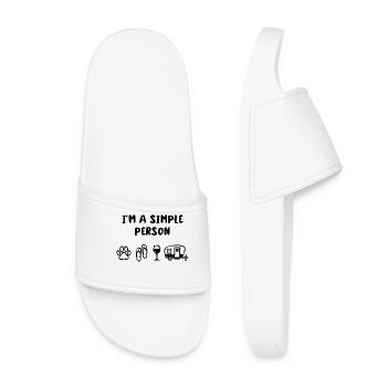 Wohnwagen Wanderer Statement Chillen Ferien - Frauen Badelatschen - Weiß - Vorne