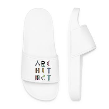 Architect Profession Saying Job Career Supervisor - Women’s Pool Sliders - white - Front