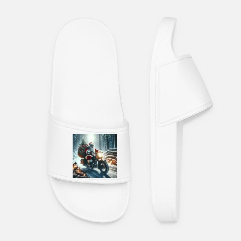 Weihnachts Design 8 - Frauen Badelatschen - Weiß
