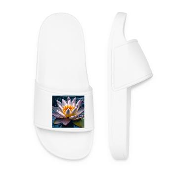 Water lily - Women’s Pool Sliders - white - Front