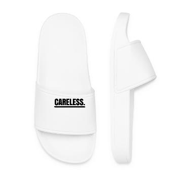 Détendez-vous n’a pas d’importance déclaration Je m’en fiche - Claquettes Femme - blanc - Devant