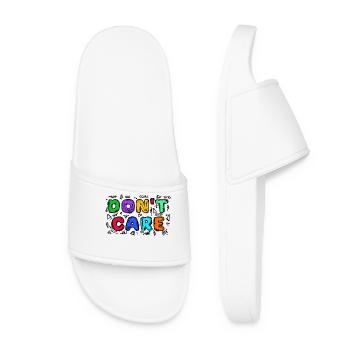 Je ne me soucie pas de la déclaration - Claquettes Femme - blanc - Devant