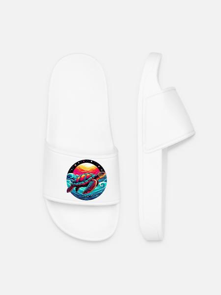 Tortue marine - Claquettes Femme - blanc