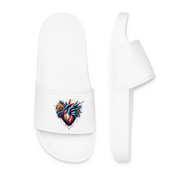 Coeur anti-guerre - Claquettes Femme - blanc - Devant