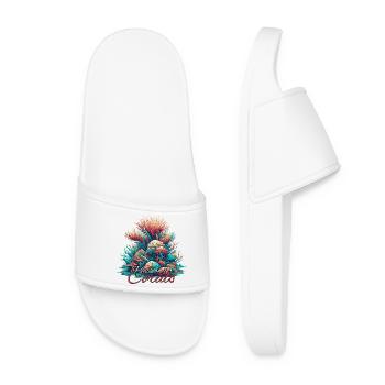 Passion for coral gift - Women’s Pool Sliders - white - Front