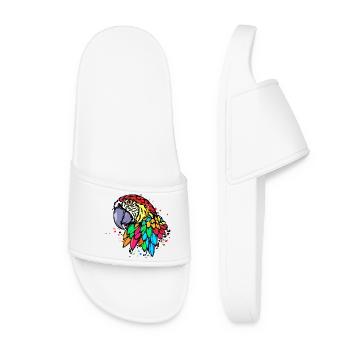 Oiseau, Perroquet, Zoo, Animal, Amoureux Des Animaux, Animal De Compagnie - Claquettes Femme - blanc - Devant