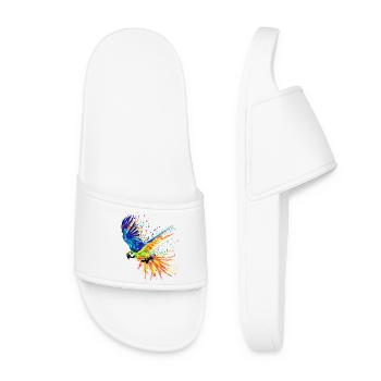 Bird, Tropical, Africa, Animal Lover, Parrot, Animal - Women’s Pool Sliders - white - Front