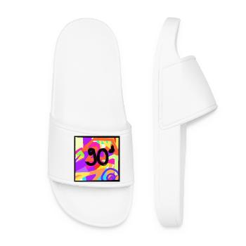Retro style 90s design - Women’s Pool Sliders - white - Front