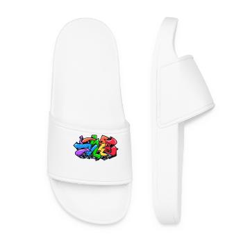 Graffiti Street Art Wildstyle Illustration - Claquettes Femme - blanc - Devant