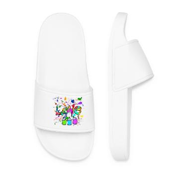 Urban Spray Can Graffiti Street Art Sprayer - Women’s Pool Sliders - white - Front