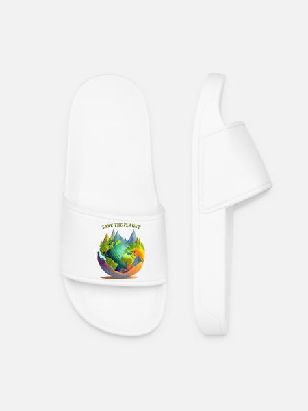 Save the planet - Women’s Pool Sliders - white