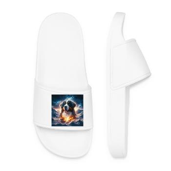 Bernese mountain dog - Women’s Pool Sliders - white - Front