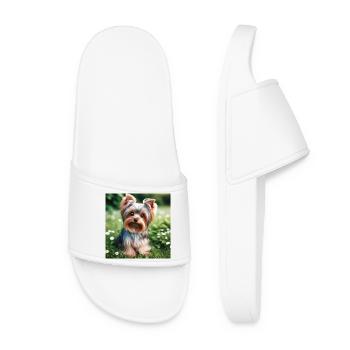 Yorkshire Terrier - Claquettes Femme - blanc - Devant