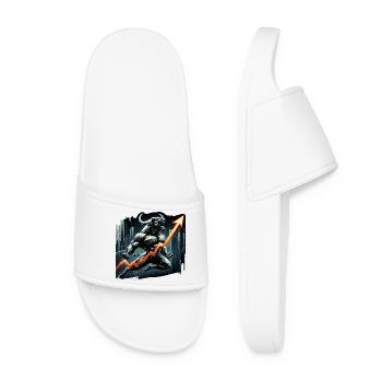 Finance Actions Taureau Wall Street Cadeau - Claquettes Femme - blanc - Devant