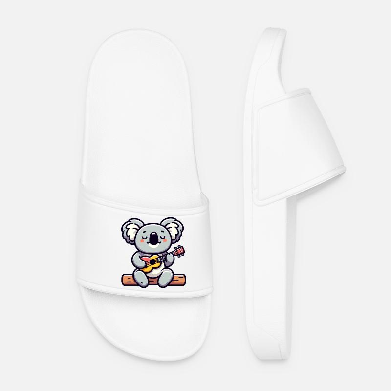 Koala Chords: The Eucalyptus Melodist - Women’s Pool Sliders - white