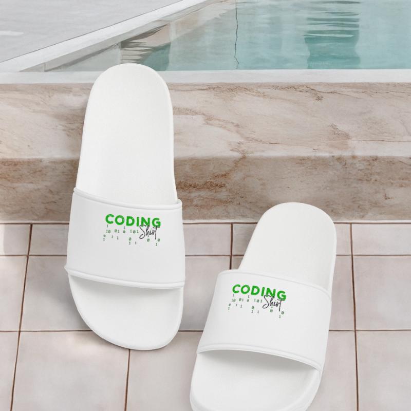 Coden Developer Programmierer Webentwickler Spruch Frauen Badelatschen