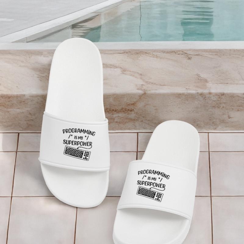 Computer Freak Statement Developer Programmer Women’s Pool Sliders