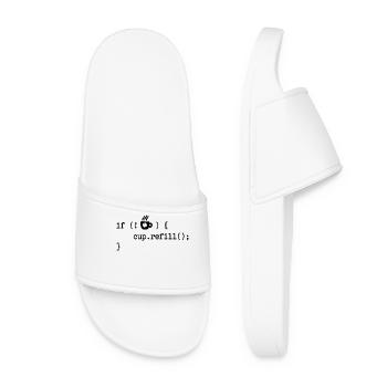Developer Programmer Code Web Developer Debug - Women’s Pool Sliders - white - Front