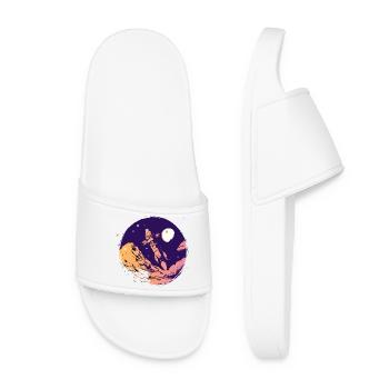 rocket space space school start Go space nerd - Women’s Pool Sliders - white - Front