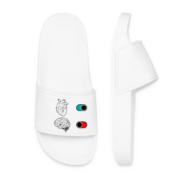 Duo de croissants nocturnes - Claquettes Femme - blanc - Devant