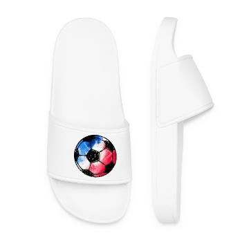 Football France - blue white red - Women’s Pool Sliders - white - Front
