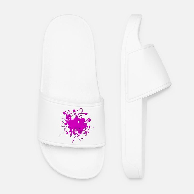 Pink.Splash - Women’s Pool Sliders - white