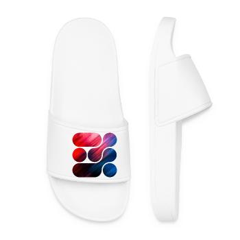 OCHOOO - Rouge et bleu - Claquettes Femme - blanc - Devant