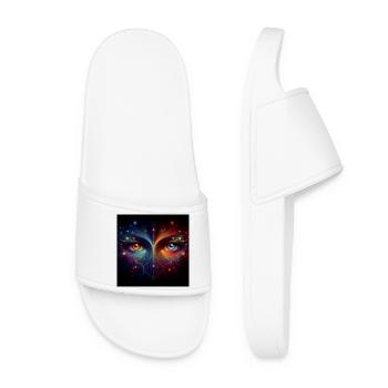 Yeux 4 - Claquettes Femme - blanc - Devant