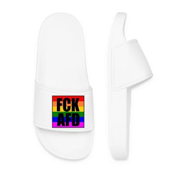 Fck afd - Claquettes Femme - blanc - Devant