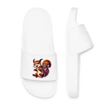 Back to school with fun: Squirrels for school beginners - Women’s Pool Sliders - white - Front