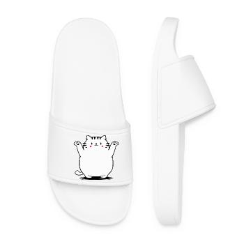 Chat mignon - Claquettes Femme - blanc - Devant