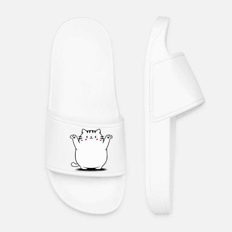 Cute cat - Women’s Pool Sliders - white
