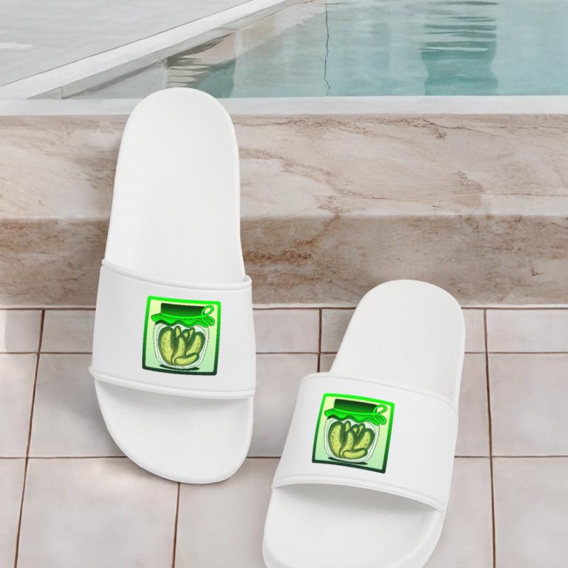 CORNICHONS, CORNICHONS, SALADE DE CONCOMBRE, CONCOMBRE Claquettes Femme