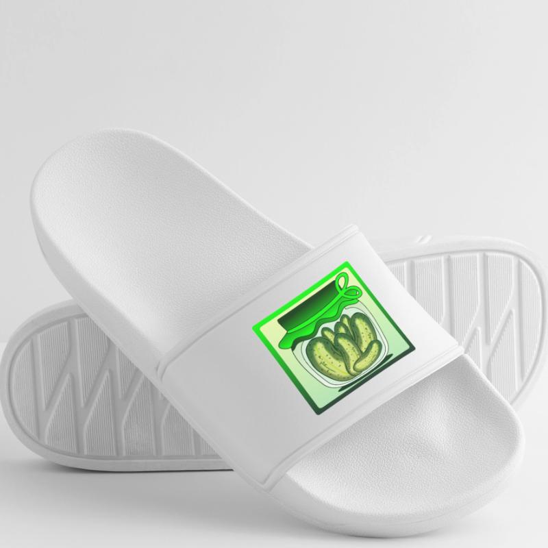 CORNICHONS, CORNICHONS, SALADE DE CONCOMBRE, CONCOMBRE Claquettes Femme
