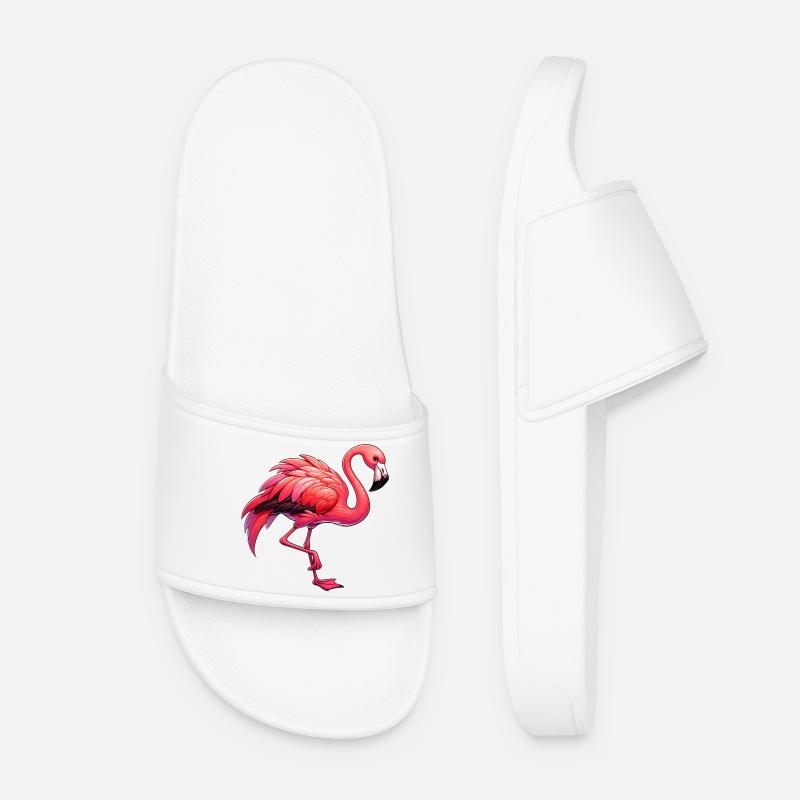 Flamingo - Frauen Badelatschen - Weiß