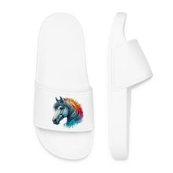 Cheval - Claquettes Femme - blanc - Devant