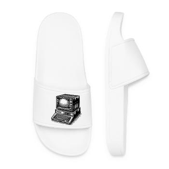 Classic retro PC - Women’s Pool Sliders - white - Front