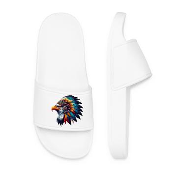 American Indian Eagle American Red Skins - Women’s Pool Sliders - white - Front