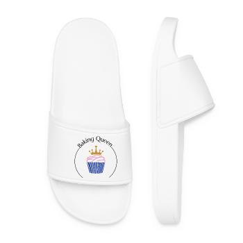 Reine de la pâtisserie personnalisable - Claquettes Femme - blanc - Devant