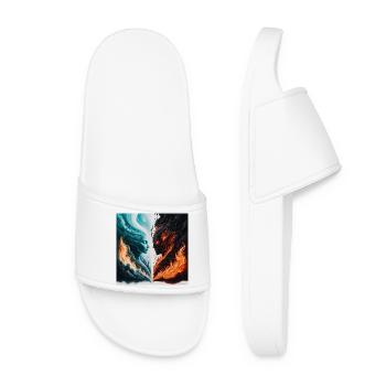 Dual Fire and Water Spirit - Women’s Pool Sliders - white - Front