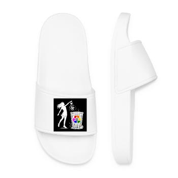 FCK NZS - Against the Right - keep your environment clean - Women’s Pool Sliders - white - Front